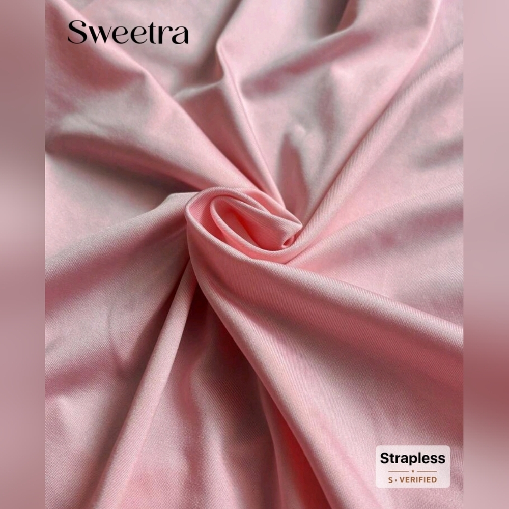 Strapless Pink Ruffle Dress - Picture 6 of 8
